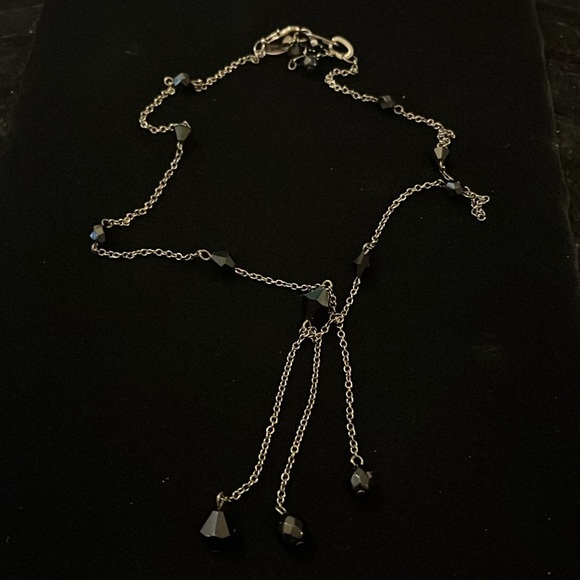 White House Black Market Black Beaded Dark Tone Chain Necklace - Picture 16 of 17